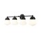 Z-Lite Vaughn 4 Light Vanity, Matte Black & Matte Opal 735-4V-MB - alternate 3